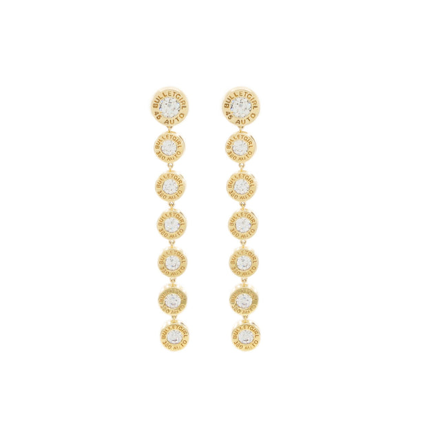 long drop earrings gold