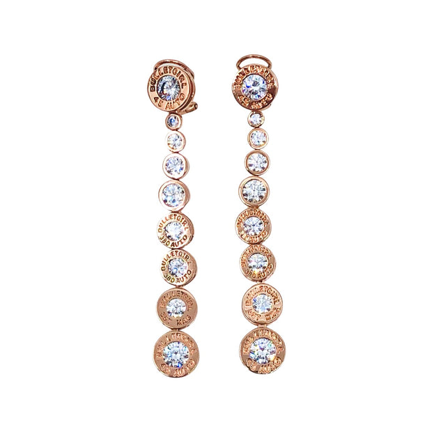Solitaire Multi Cap Long Earrings